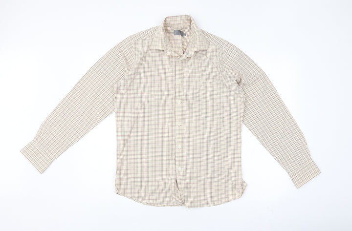John Lewis Mens Multicoloured Check   Button-Up Size 15