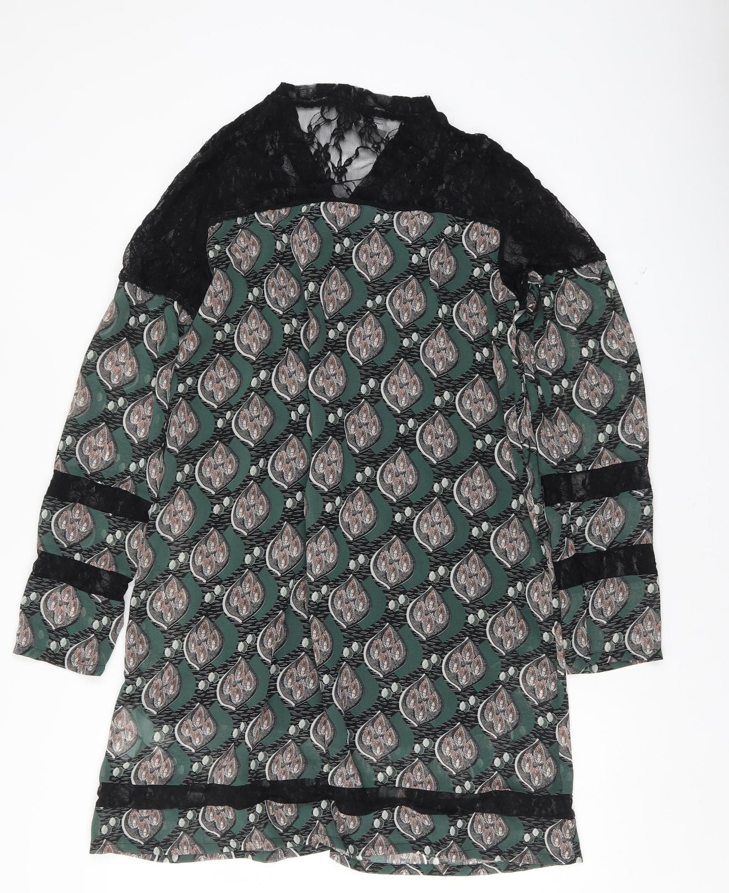 mismash Womens Green Argyle/Diamond  Shift  Size M