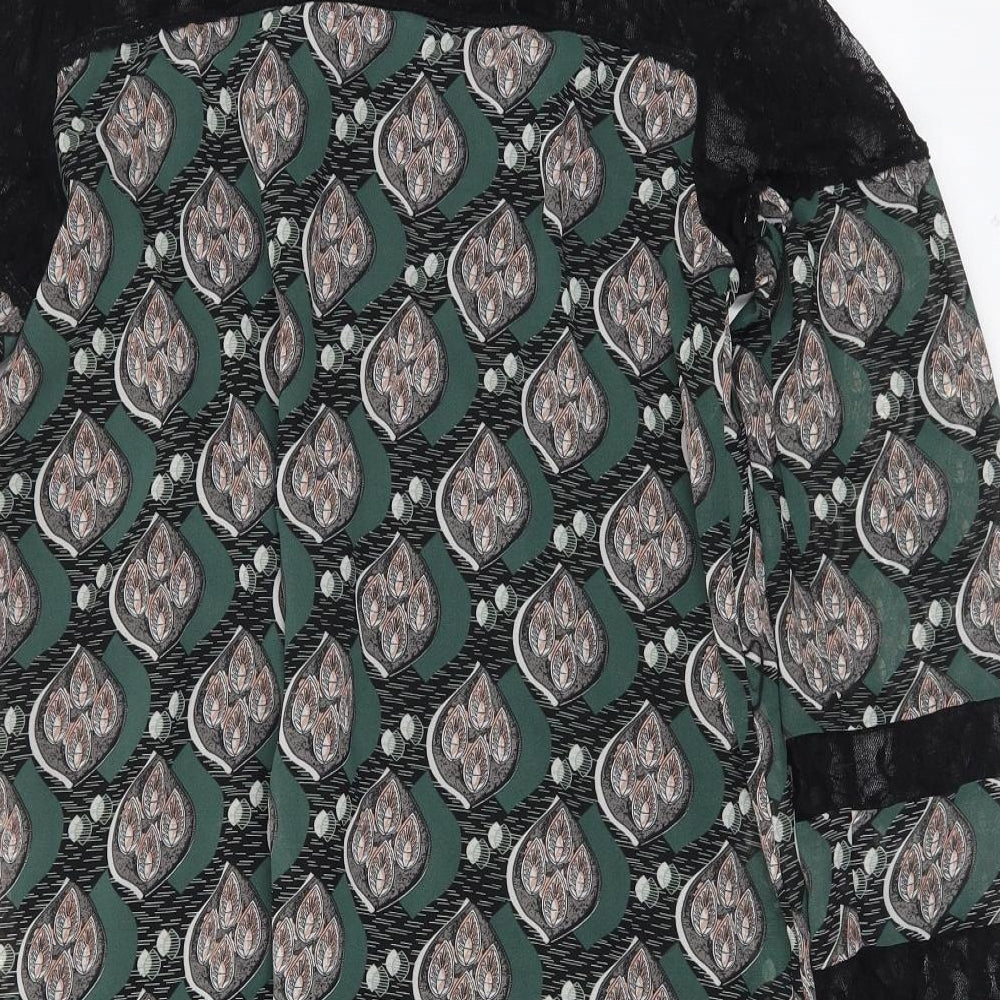 mismash Womens Green Argyle/Diamond  Shift  Size M