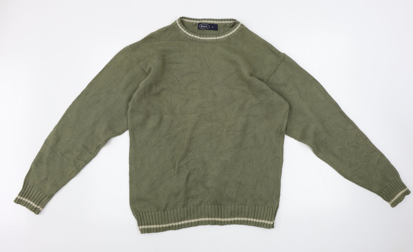 Easy Mens Green   Pullover Jumper Size M