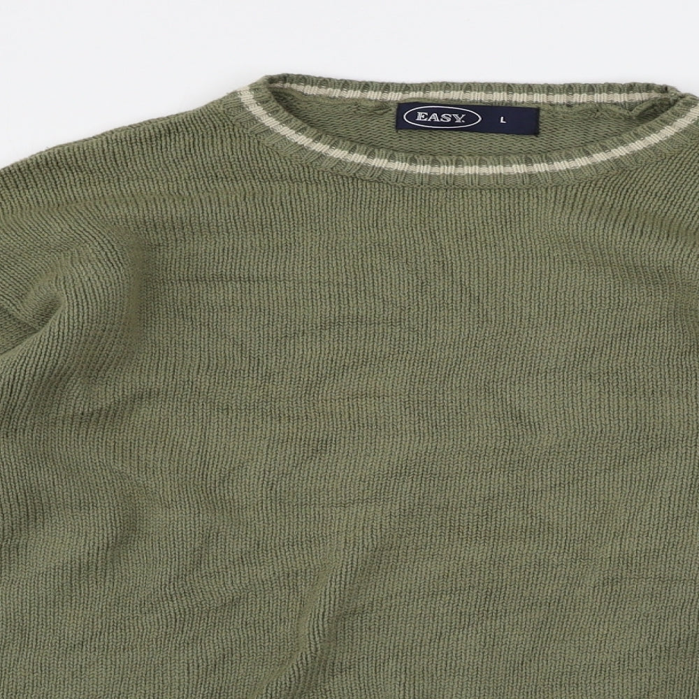 Easy Mens Green   Pullover Jumper Size M