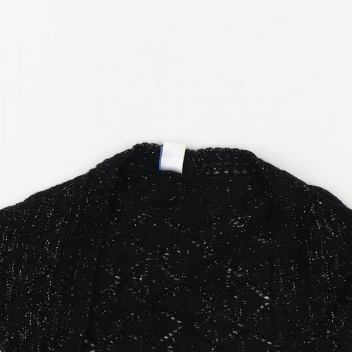 Adams  Girls Black   Cardigan Jumper Size 8 Years
