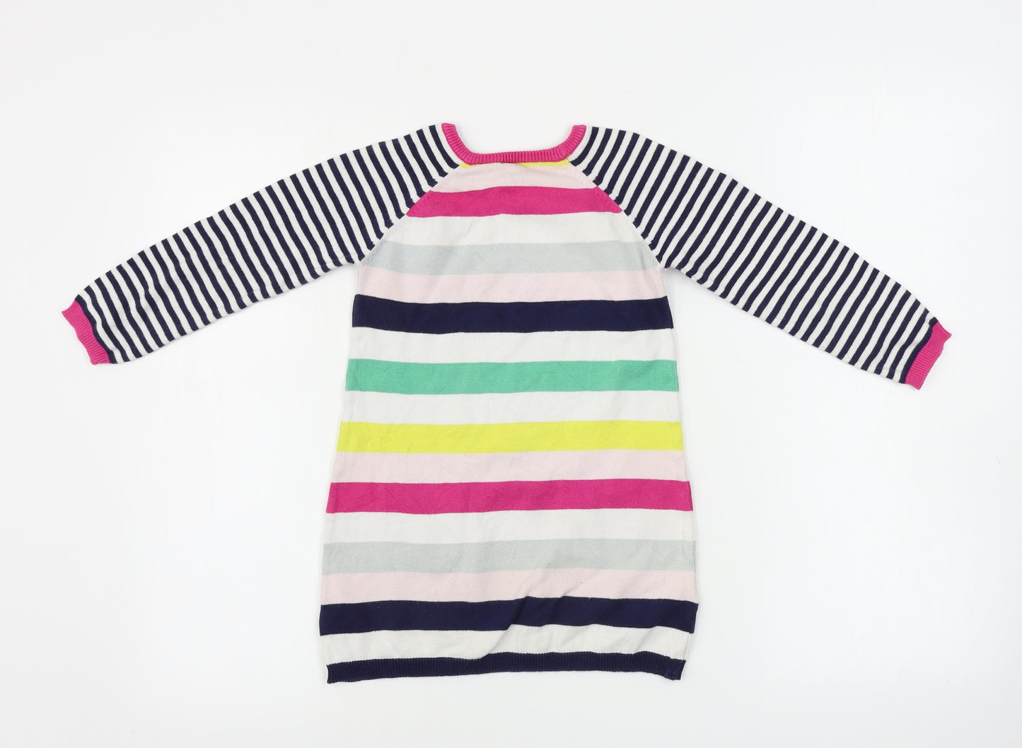 George  Girls White Striped  A-Line  Size 4-5 Years