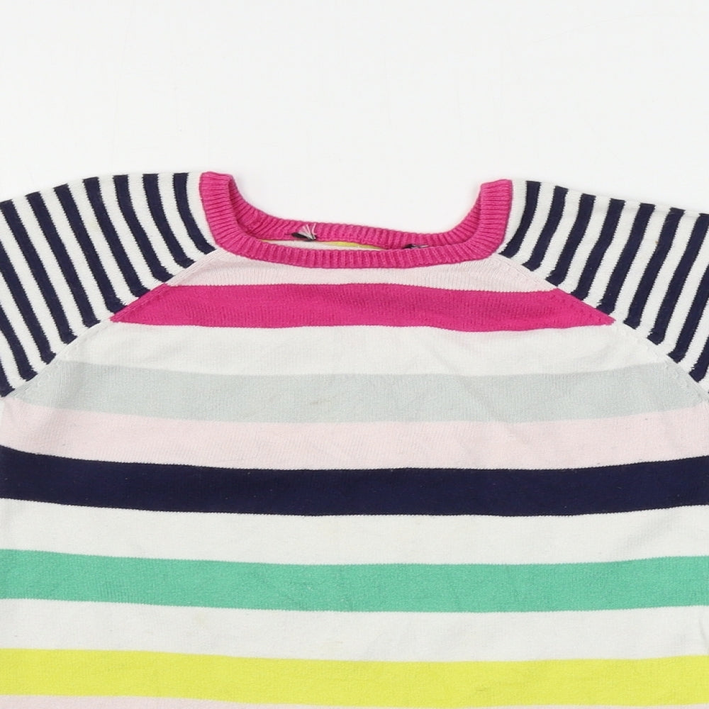 George  Girls White Striped  A-Line  Size 4-5 Years
