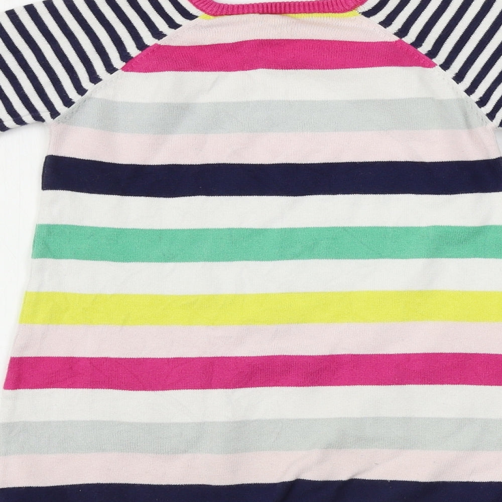 George  Girls White Striped  A-Line  Size 4-5 Years