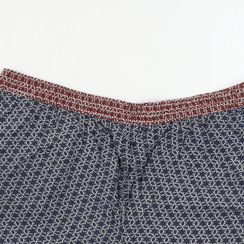Papaya Womens Blue Geometric  Hot Pants Shorts Size 8