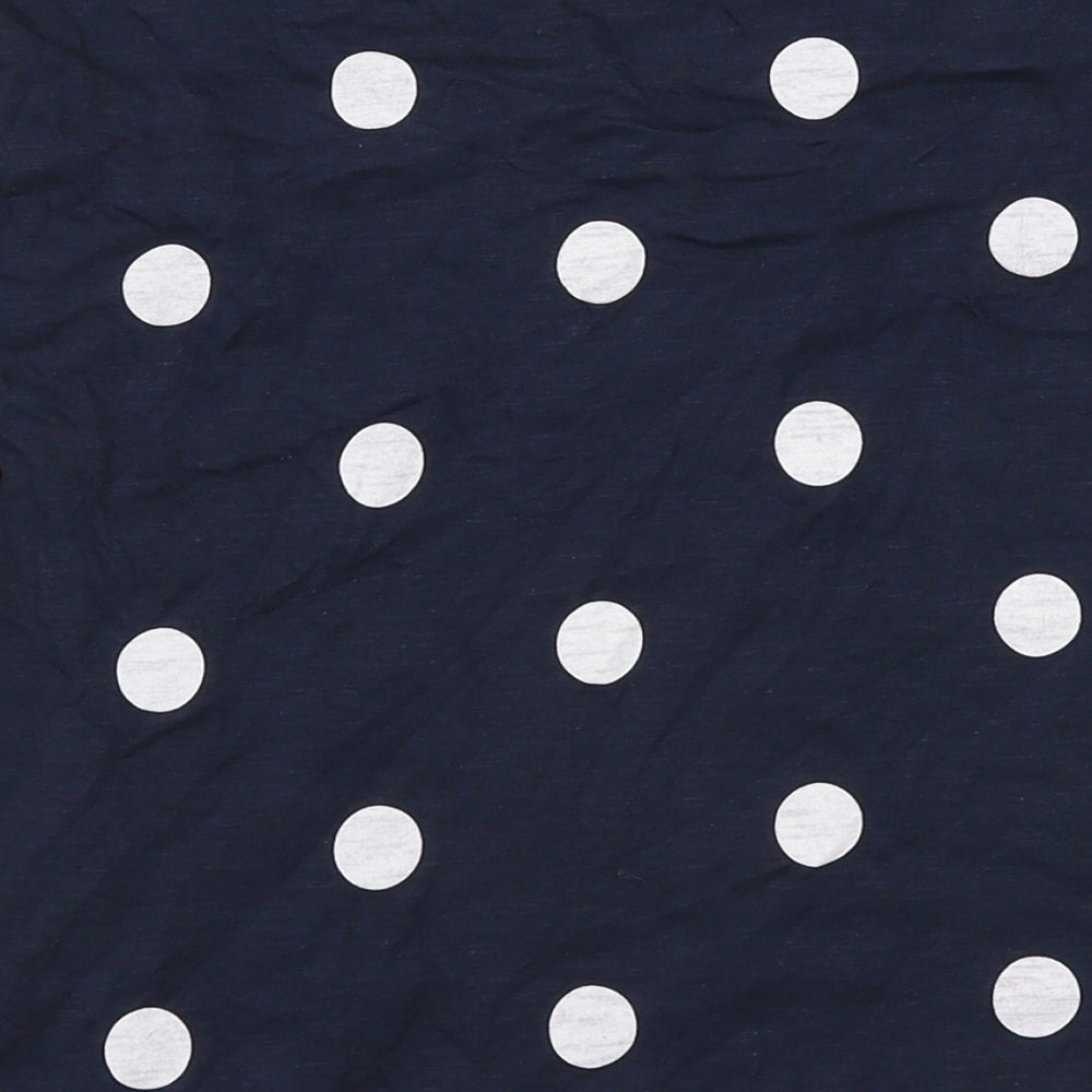 TU Girls Blue Polka Dot  Basic T-Shirt Size 7 Years