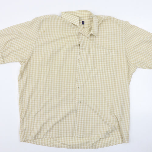 Bar Harbour  Mens Beige Check   Button-Up Size XL