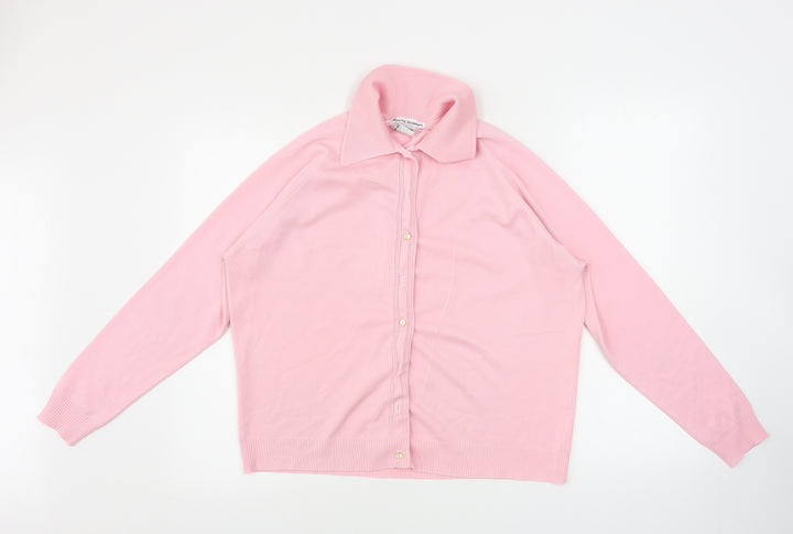 Preworn  Womens Pink   Basic Button-Up Size 18