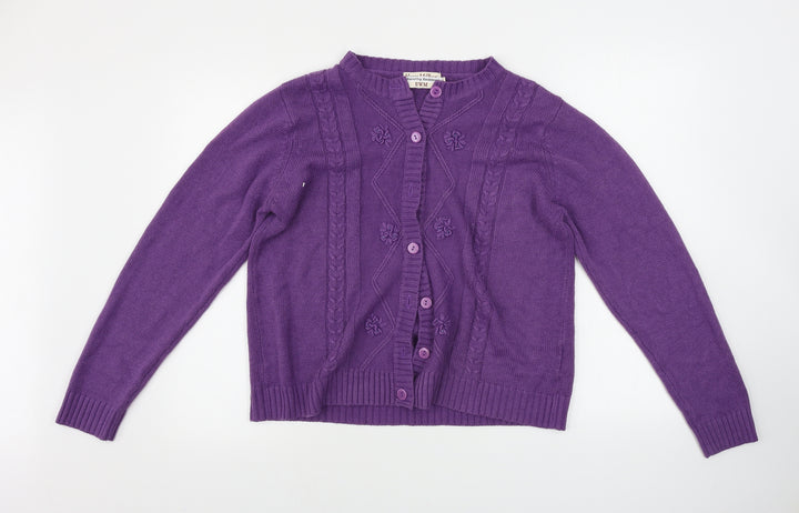 EWM Womens Purple Cape Jumper Size L