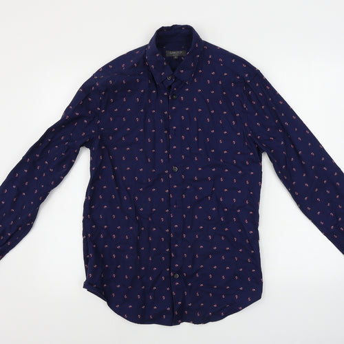 Marks and Spencer  Mens Blue    Button-Up Size S