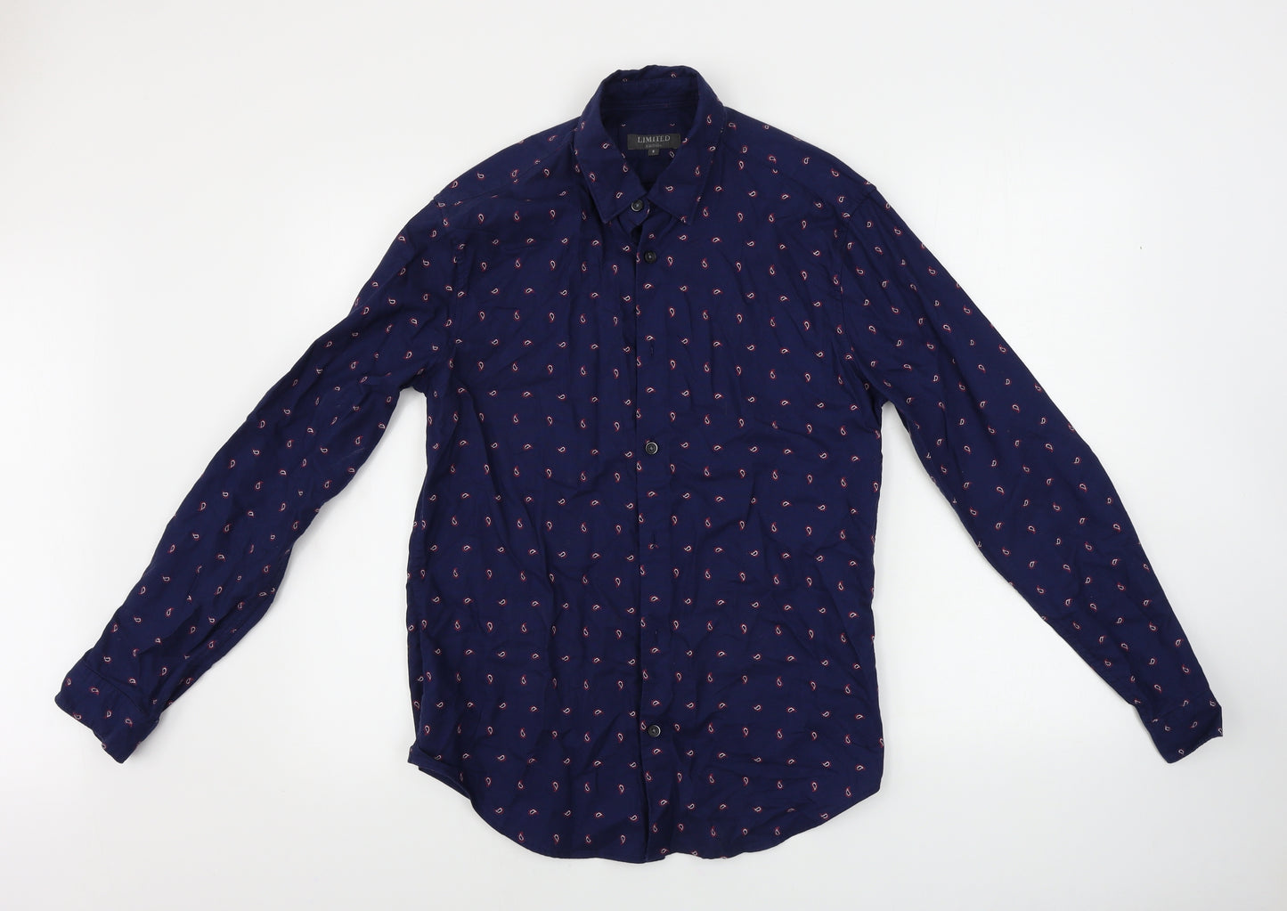 Marks and Spencer  Mens Blue    Button-Up Size S