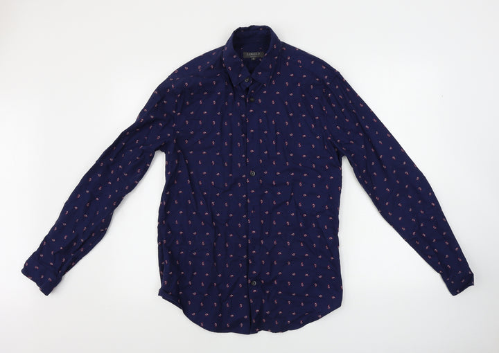 Marks and Spencer  Mens Blue    Button-Up Size S