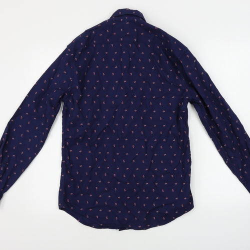 Marks and Spencer  Mens Blue    Button-Up Size S