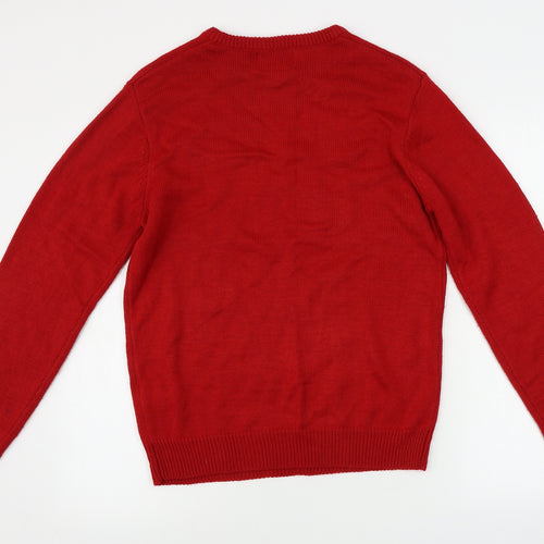 Cedar Wood State  Mens Red   Pullover Jumper Size M  - Christmas Jumper