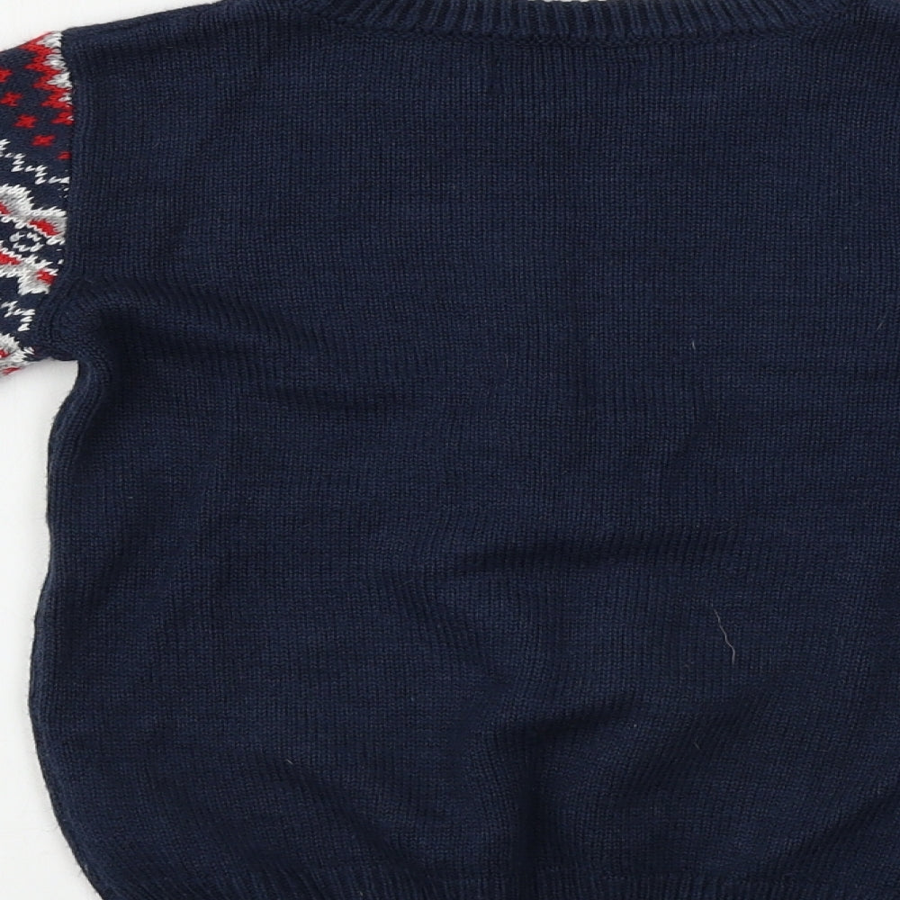 Matalan  Boys Blue   Pullover Jumper Size 8 Years  - Christmas Jumper