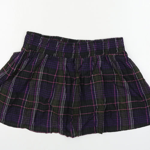 H&M Womens Black Check  A-Line Skirt Size 30 in