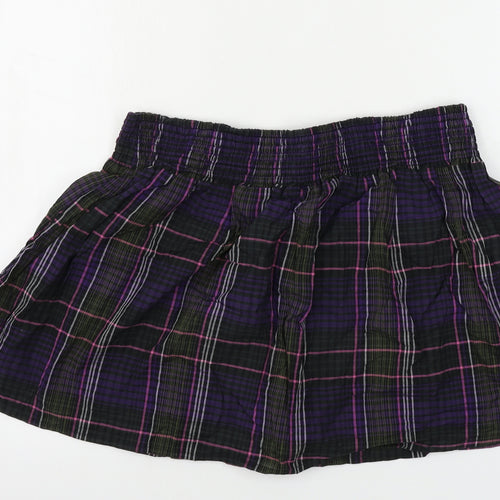 H&M Womens Black Check  A-Line Skirt Size 30 in