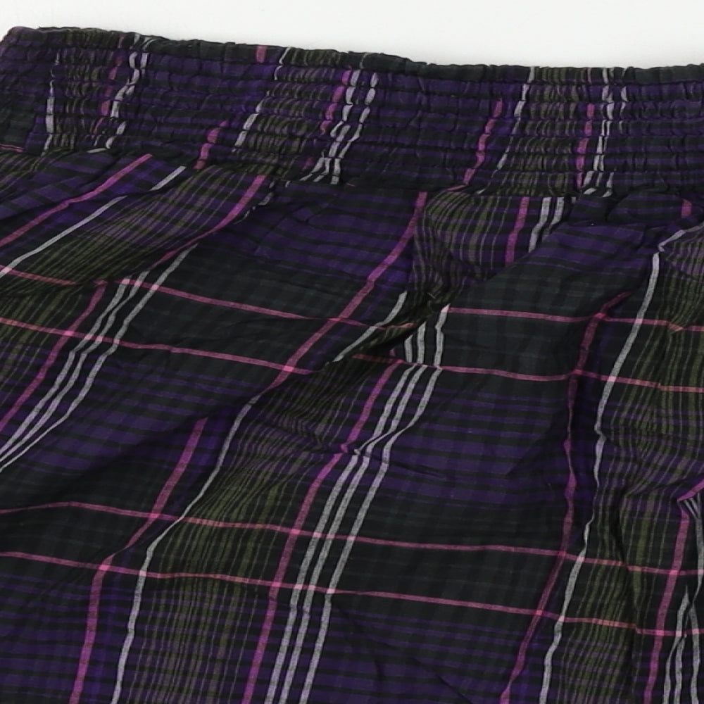 H&M Womens Black Check  A-Line Skirt Size 30 in