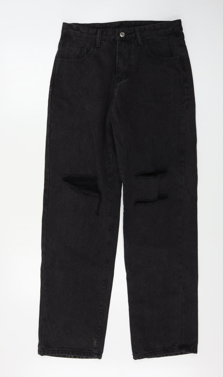 SheIn Womens Black Straight Jeans Size M L30 in