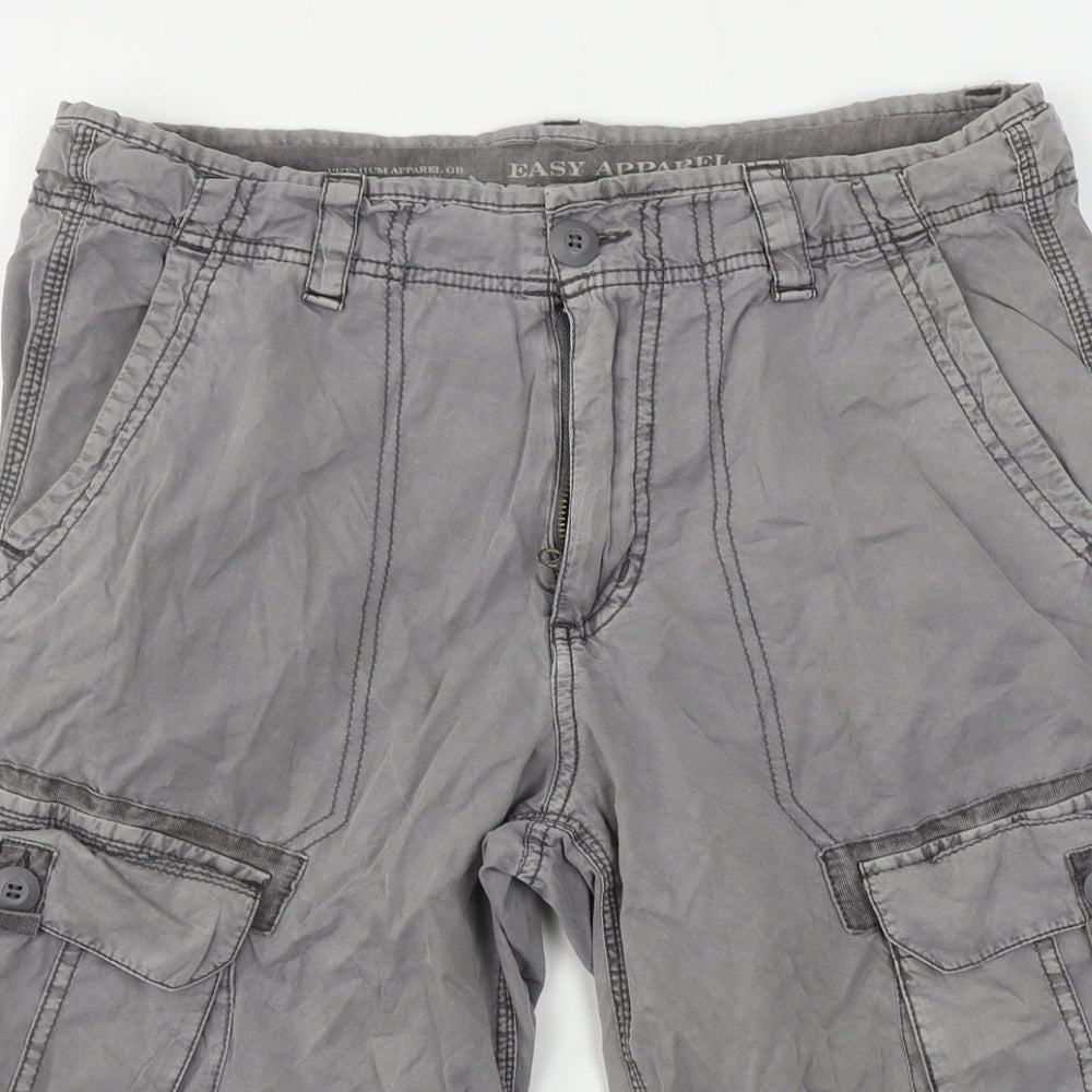 Easy Mens Grey   Chino Shorts Size 32 in