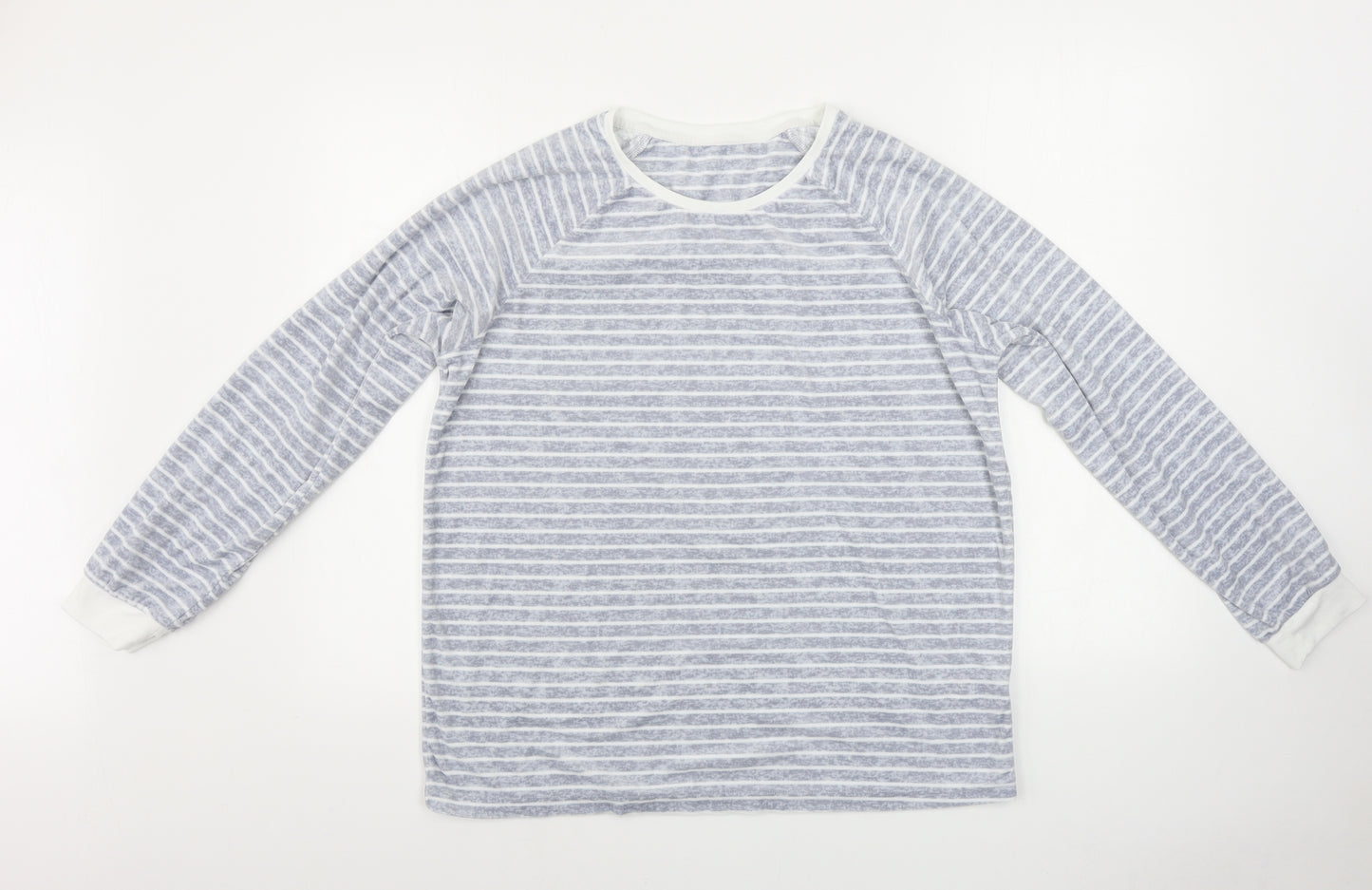 love to lounge         Womens Grey Striped  Pullover Jumper Size M