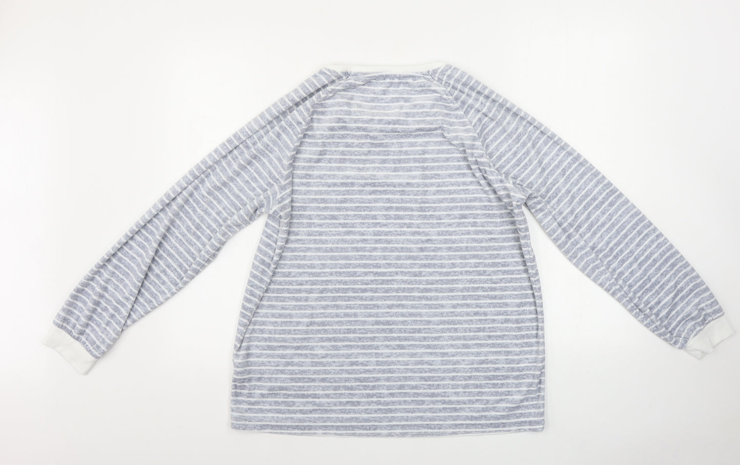 love to lounge         Womens Grey Striped  Pullover Jumper Size M
