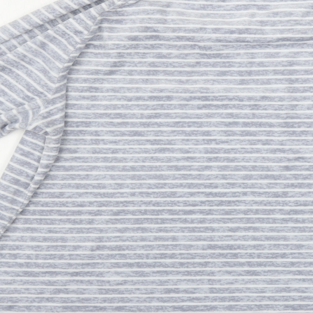 love to lounge         Womens Grey Striped  Pullover Jumper Size M