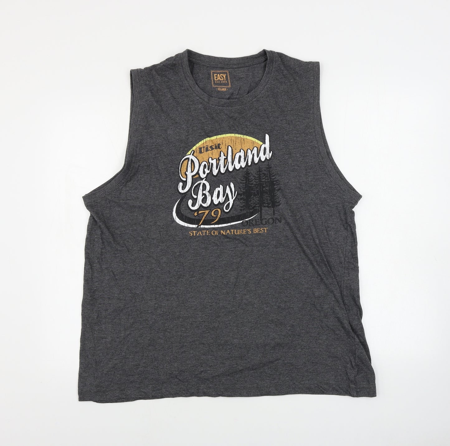 Easy Mens Grey    T-Shirt Size 2XL