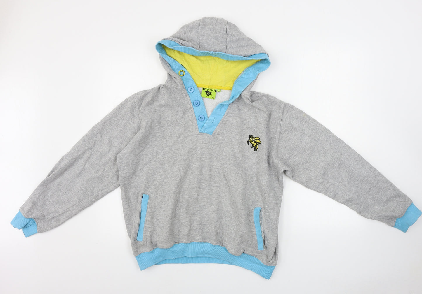Soul Star Mens Grey   Pullover Hoodie Size XL
