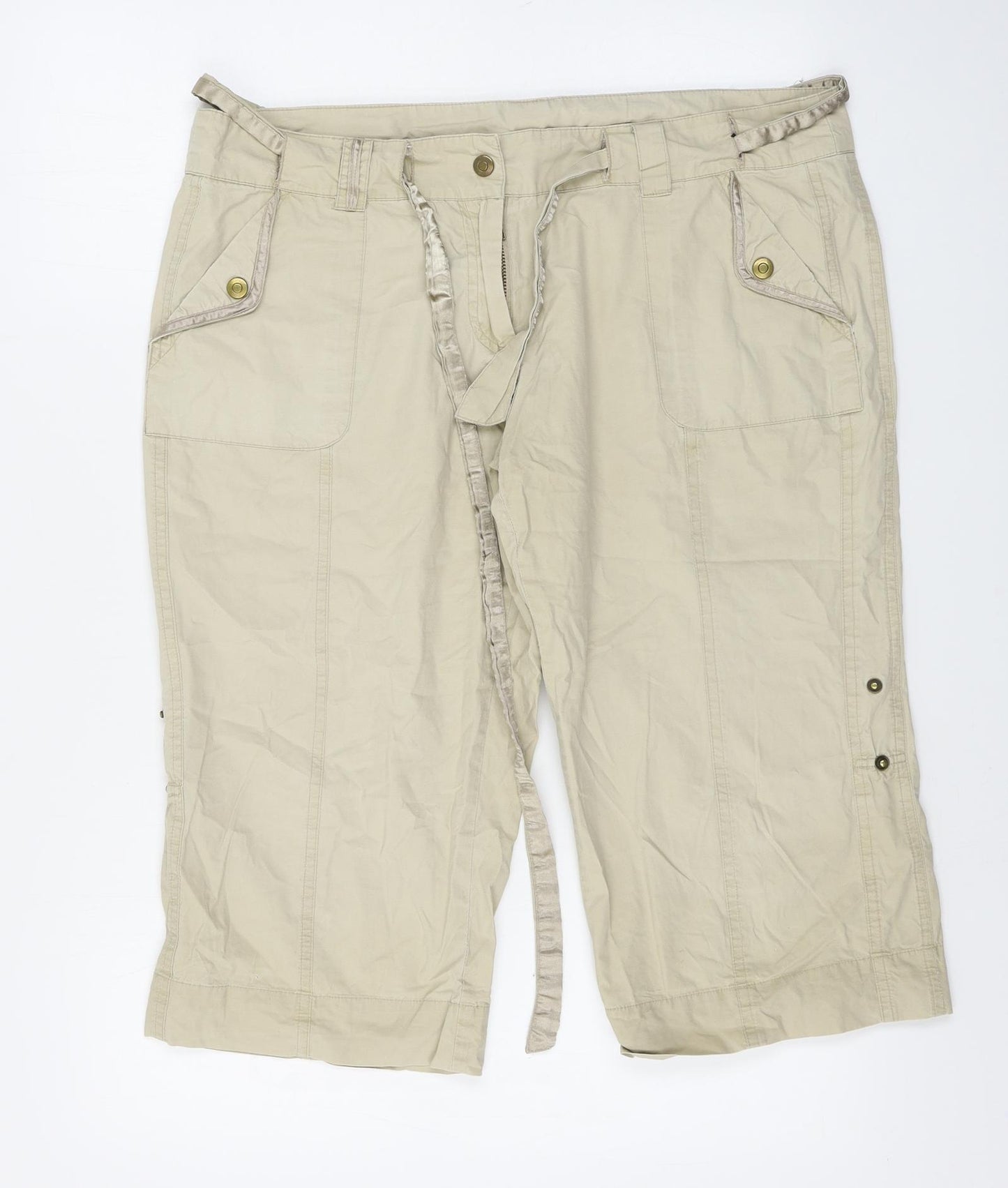 Dorothy Perkins  Womens Beige   Cargo Shorts Size 14