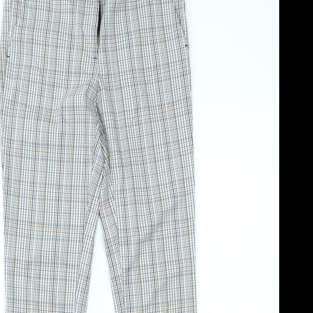 Zara Womens Multicoloured Plaid  Trousers  Size S L27 in
