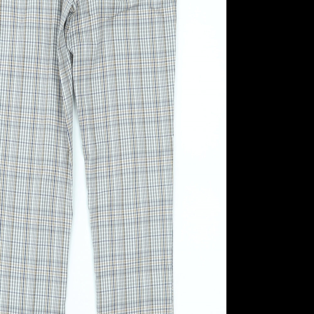 Zara Womens Multicoloured Plaid  Trousers  Size S L27 in