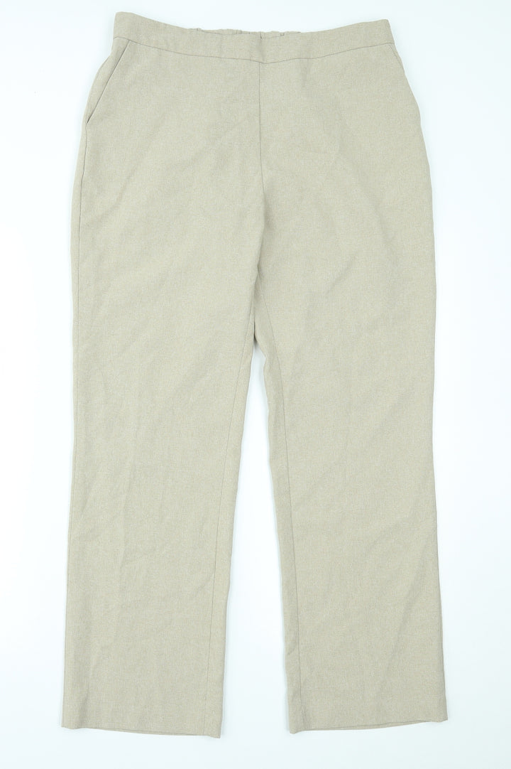 Bonmarché Womens Beige   Trousers  Size 14 L28 in