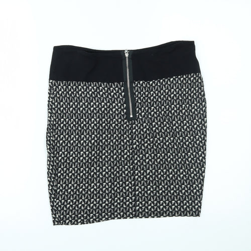 NEXT Womens Black Geometric  Maxi Skirt Size 6