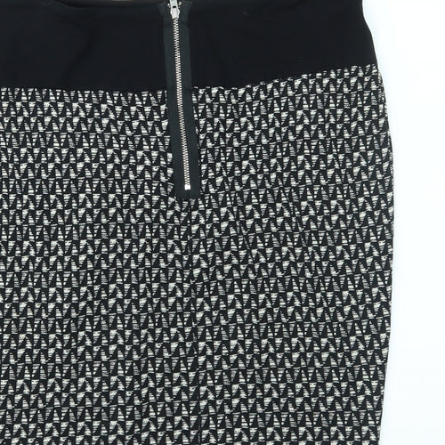 NEXT Womens Black Geometric  Maxi Skirt Size 6