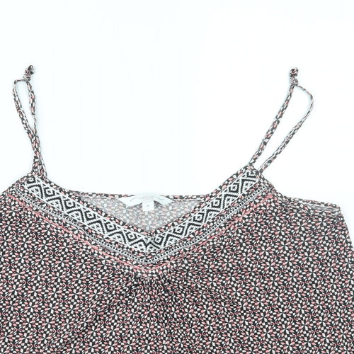 New Look Womens Pink Geometric  Cropped Tank Size 12