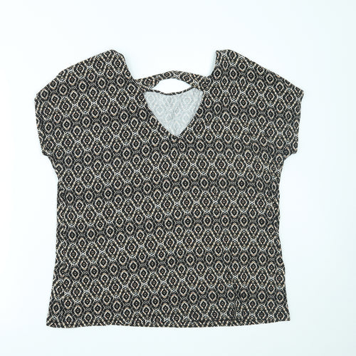 TU Womens Multicoloured Geometric  Basic T-Shirt Size 14