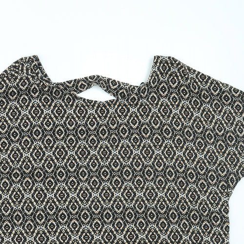 TU Womens Multicoloured Geometric  Basic T-Shirt Size 14