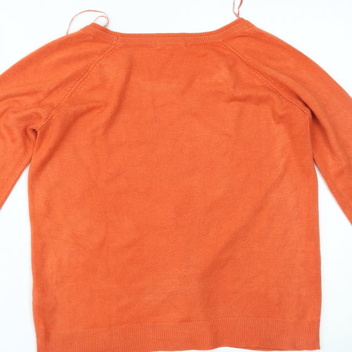 TU Womens Orange   Basic Blouse Size 10