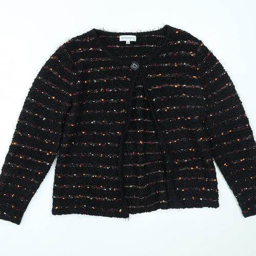 CHIANTI Womens Black Polka Dot  Cardigan Jumper Size M