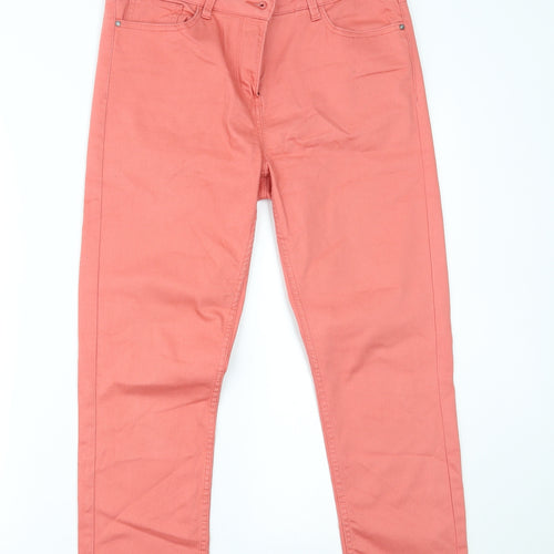 crop Womens Pink  Denim Skinny Jeans Size 12 L22.5 in