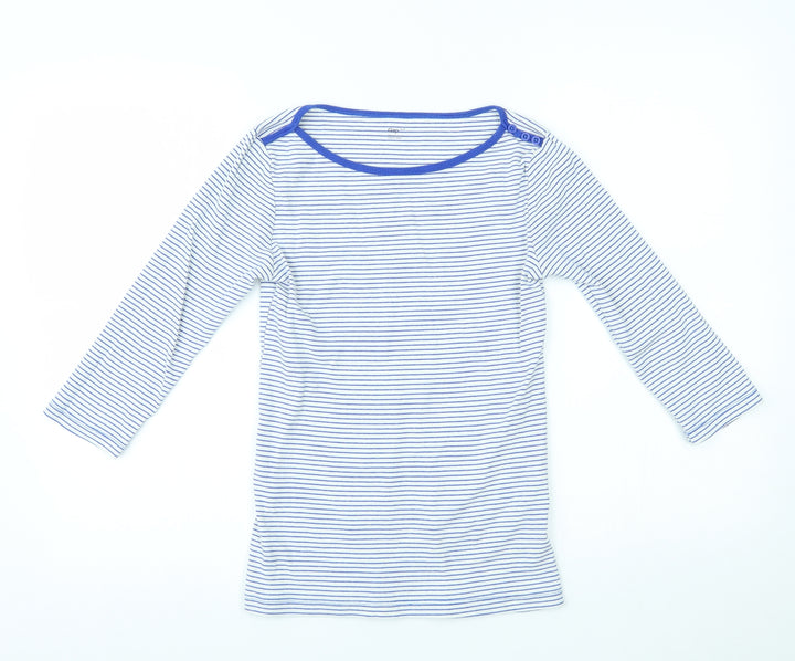 Gap Womens White Striped  Basic Blouse Size S