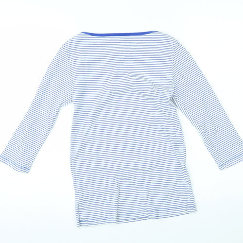 Gap Womens White Striped  Basic Blouse Size S