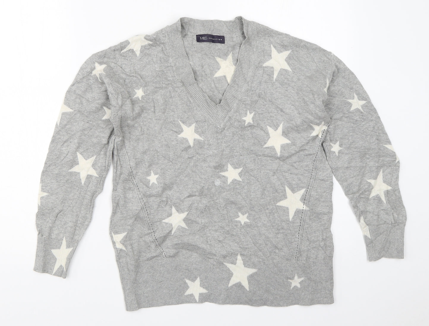 Marks and Spencer Womens Grey   Pullover Jumper Size XS