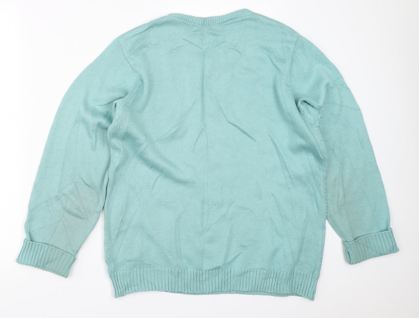 Jan Eva Womens Blue   Pullover Jumper Size M