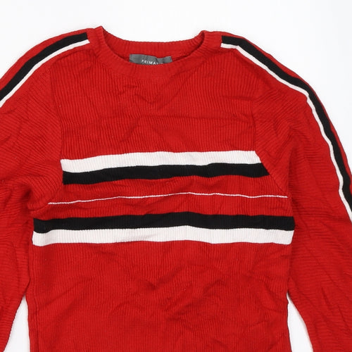 Primark Womens Red   Pullover Jumper Size XS