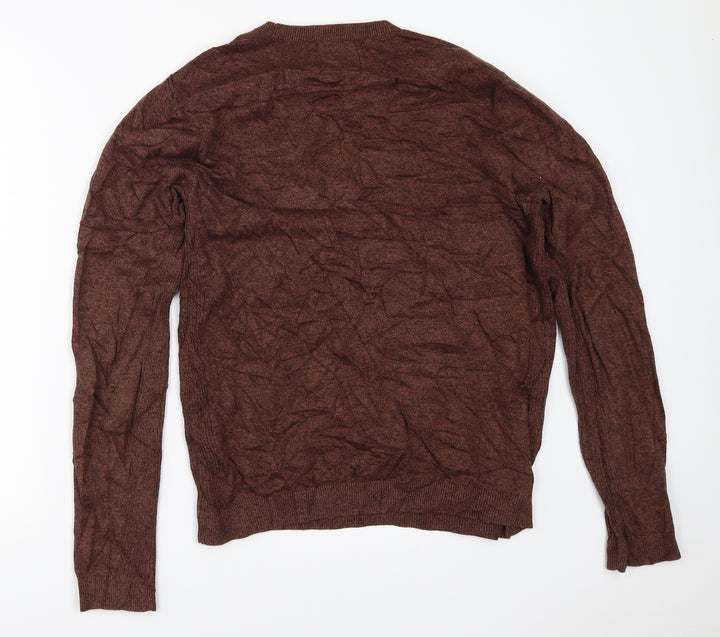 Topman Mens Brown Pullover Jumper Size M