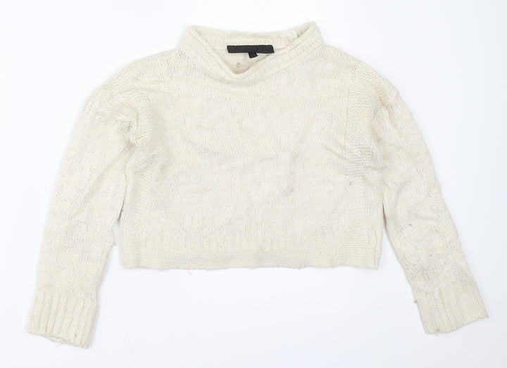Topshop Womens Ivory Pullover Jumper Size 8