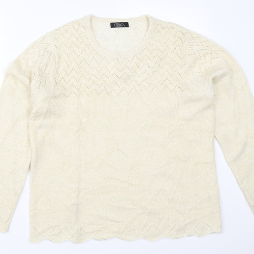 BM Womens Ivory   Pullover Jumper Size M